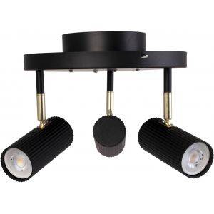 Hubble Takspotlight 3L 25cm Svart/Mässing