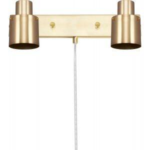 Clark Vägglampa 2L 36cm Borstad Mässing