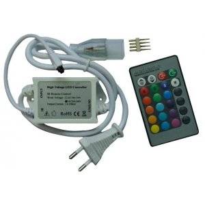 230V RGB kontroller med IR-fjärr för String Color Led strip