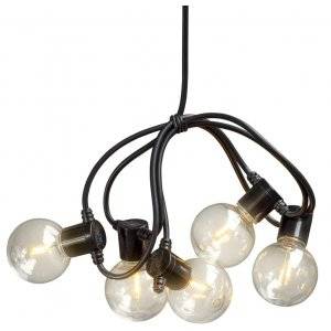 Ljusslinga Klotlampor 20L Svart/Amber 4,75m