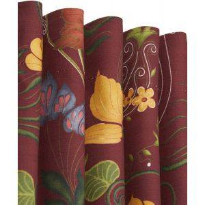 José Gardinkappa Bomullstyg Metervara 50cm Vinröd