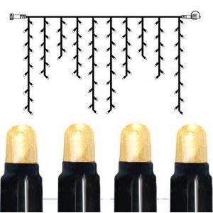 Istappsslinga System LED 2x1m Varmvit Svart Kabel