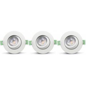Ellen 230V Spotlight Dim-to-Warm 2200-2700K 6W Vit 3-pack IP65
