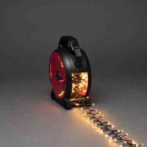 Ljusslinga Cluster LED med Sladdvinda 18m Amber IP44