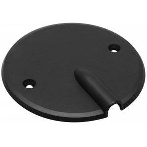 Täcklock med utlopp för kopplingsdosa, Svart