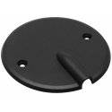 Täcklock med utlopp för kopplingsdosa, Svart