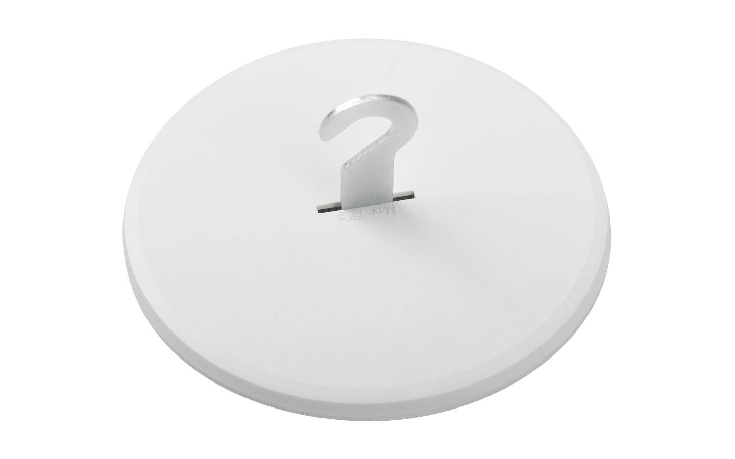 Täcklock med krok för takdosa, Vit