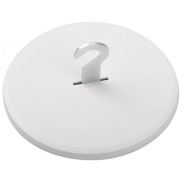 Täcklock med krok för takdosa, Vit