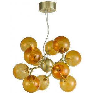 Taklampa Como 50cm Mässing/amber