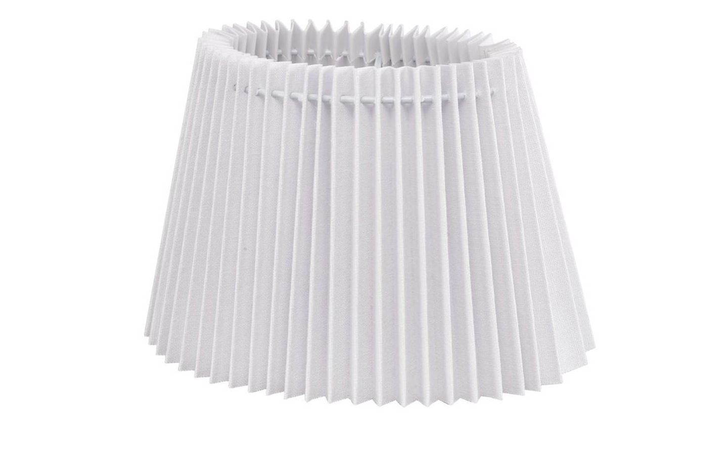 Skärm veckad oval 22cm Vit