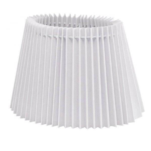 Skärm veckad oval 22cm Vit