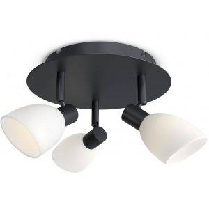 Spotlight Cut 3 Lampor Svart/Opal Glas
