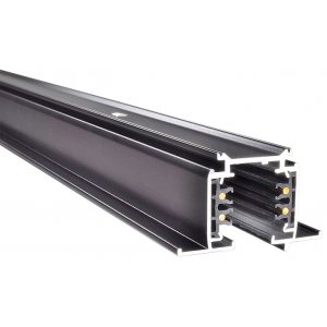 Skena, 3-fas Infälld, 2 m, Svart