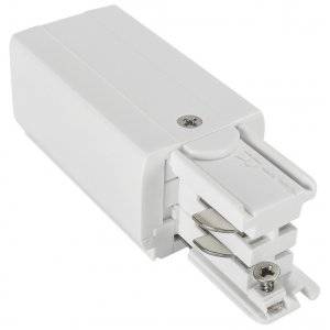 Anslutning Höger, för 3-fas skena, Vit