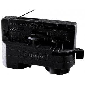 Adapter, för 3-fas skena, Svart