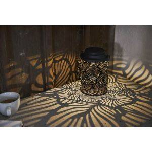 Solcellslykta Leafy 17cm Svart