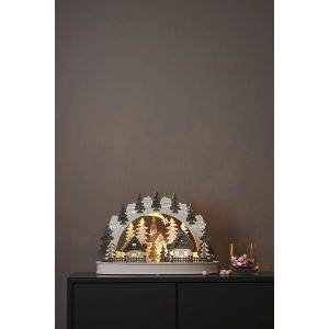 Ljusstake Grauberg 27cm Grå