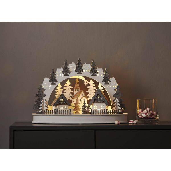 Ljusstake Grauberg 27cm Grå