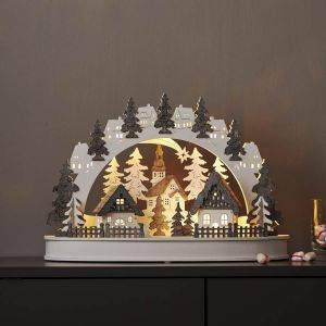 Ljusstake Grauberg 27cm Grå