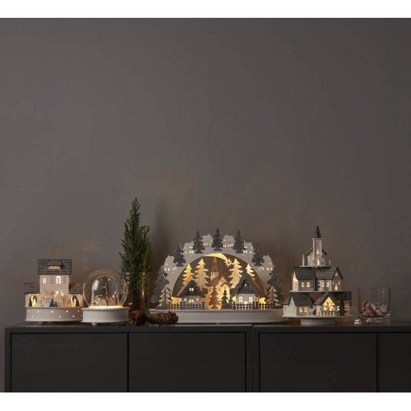 Ljusstake Grauberg 27cm Grå