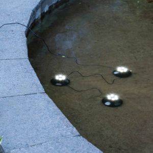 Solcellsdekoration Water Light 7cm Svart