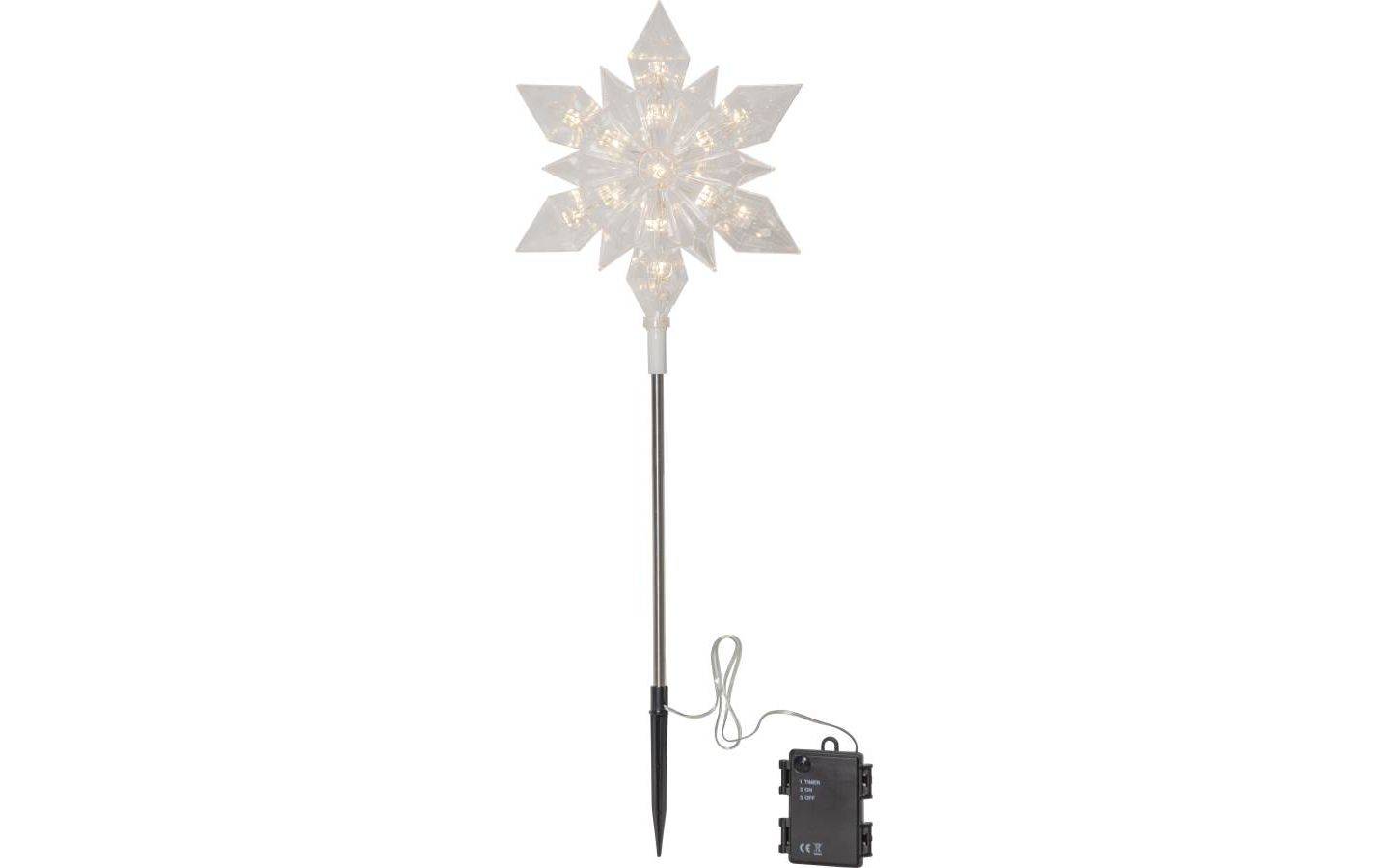 Utomhusdekoration Flocke 48cm Transparent