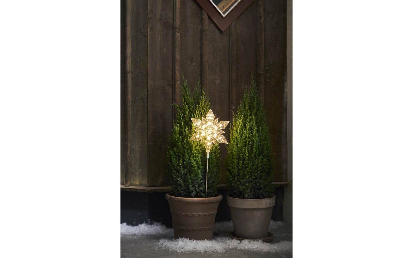 Utomhusdekoration Flocke 48cm Transparent