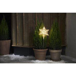 Utomhusdekoration Flocke 48cm Transparent