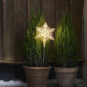 Utomhusdekoration Flocke 48cm Transparent