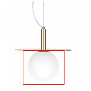 Reservglas utan gängor till Art Deco Taklampa