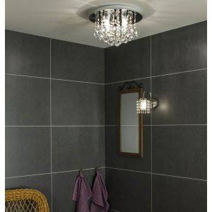 Teresa Kristallplafond 36cm Krom IP44