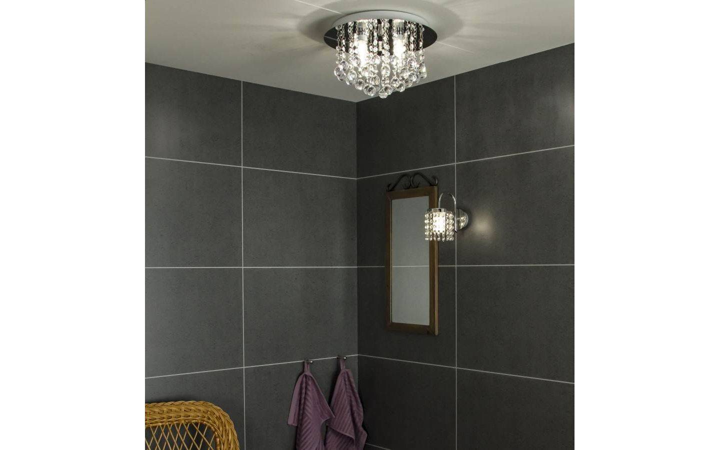 Teresa Kristallplafond 36cm Krom IP44