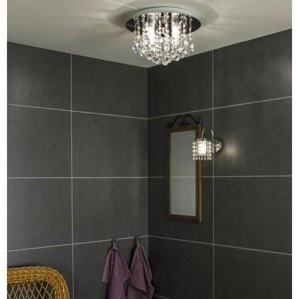 Teresa Kristallplafond 36cm Krom IP44