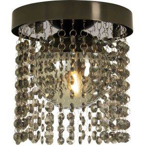 Claudia Plafond 20cm Svartkrom/Rök IP44