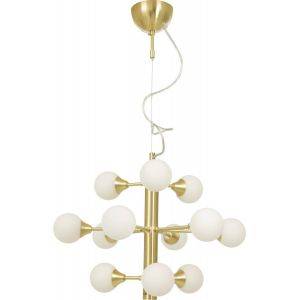 Cosmos Taklampa 52cm 12L Mässing/Opal