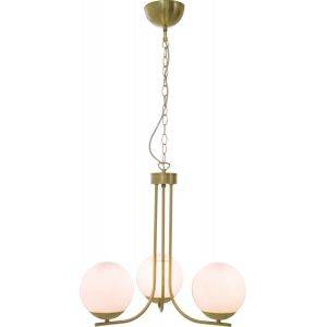 Orfeus Taklampa 44cm Matt Mässing/Opal