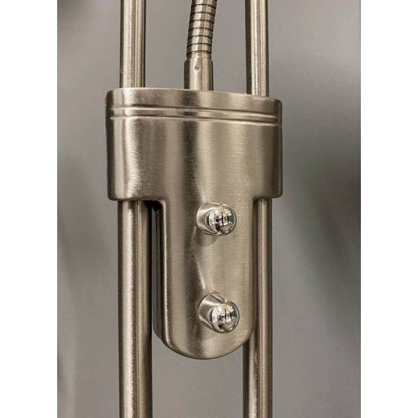 Cannes Golvlampa 1,8m LED 3000K 25W+5W Dimbar Stål