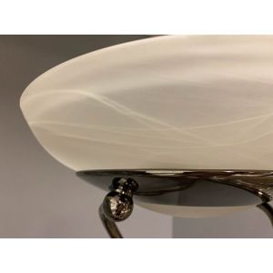 Cannes Golvlampa 1,8m LED 3000K 25W+5W Dimbar Svart/Krom