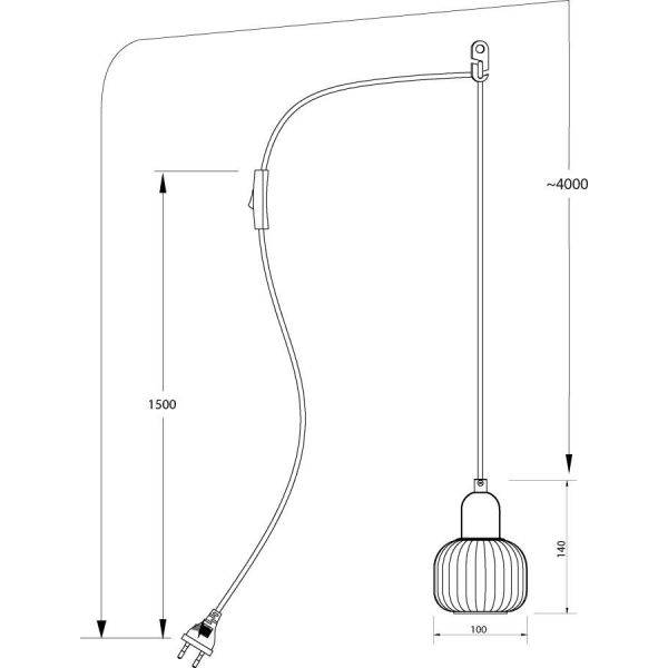 Elin Fönsterlampa 10cm Mässing/Opal