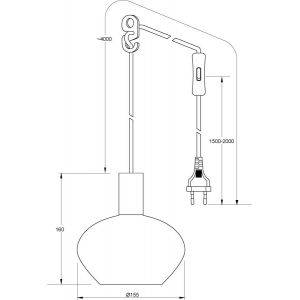 Bell Fönsterlampa 15cm Mässing/Amber