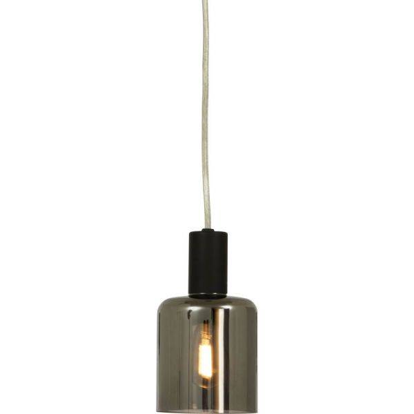 Cylinder Fönsterlampa 9cm Svart/Rök