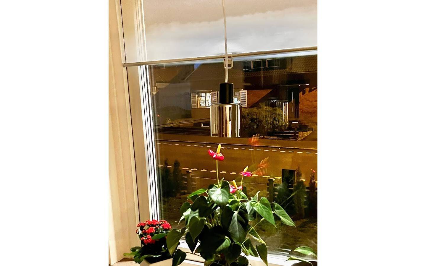 Cylinder Fönsterlampa 9cm Svart/Rök