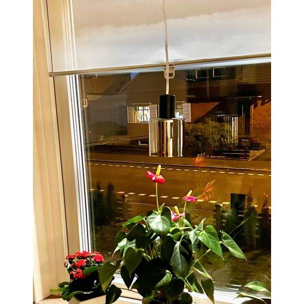 Cylinder Fönsterlampa 9cm Svart/Rök