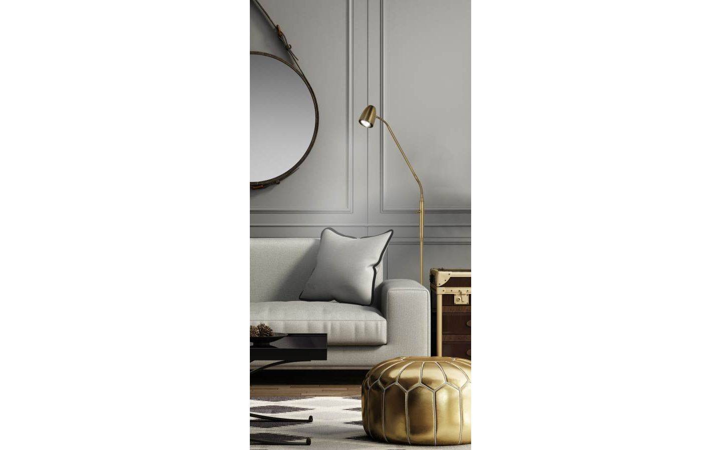 Sandnes Golvlampa 140cm Mässing