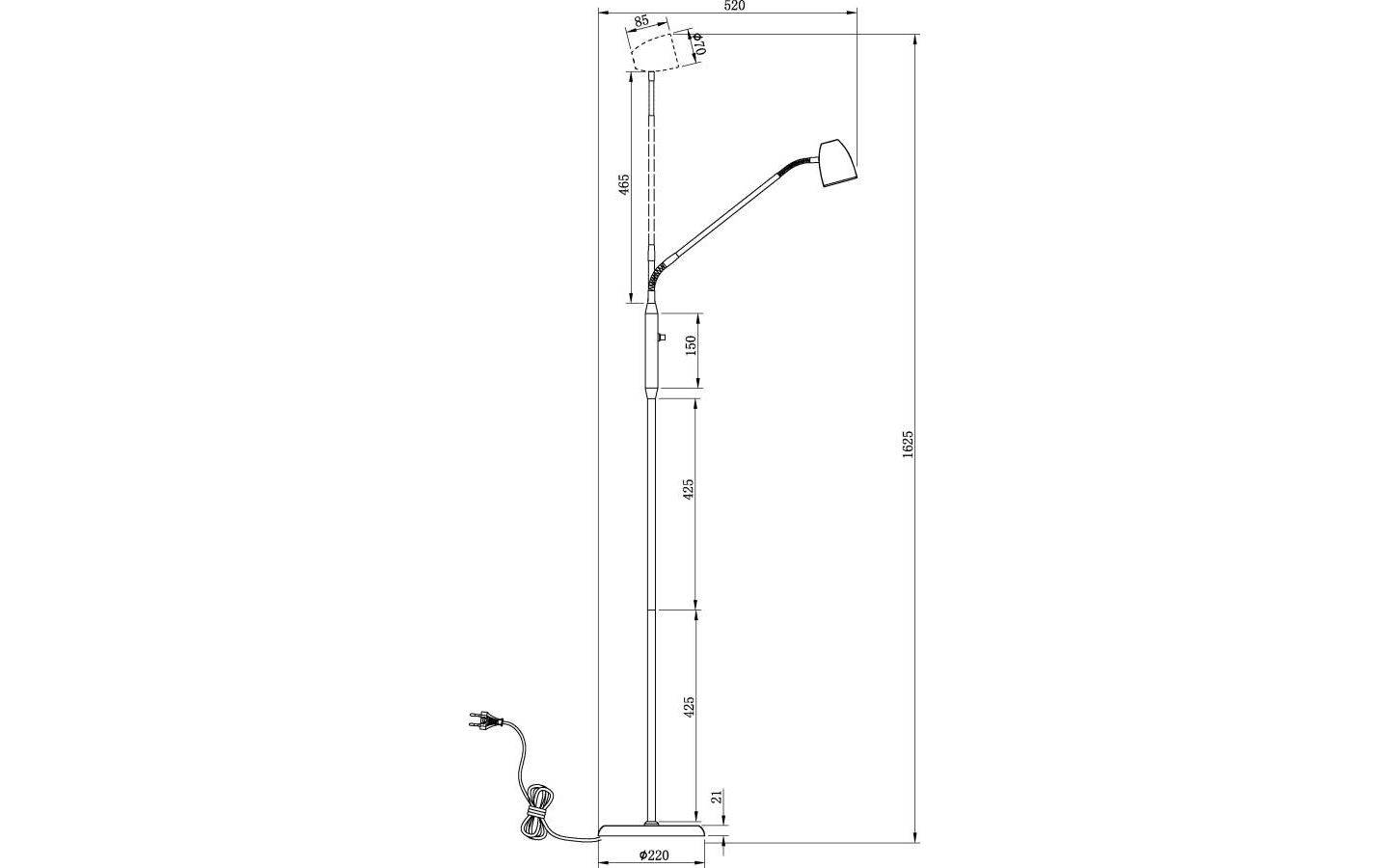 Sandnes Golvlampa 140cm Mässing