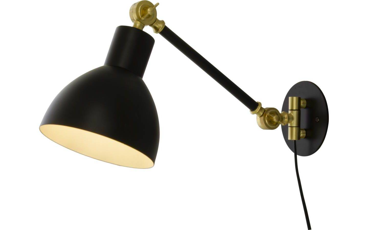 Dublin Vägglampa Svart/Mässing