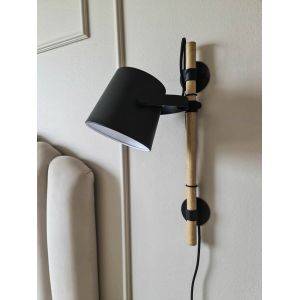 Espresso Vägglampa Svart/Trä