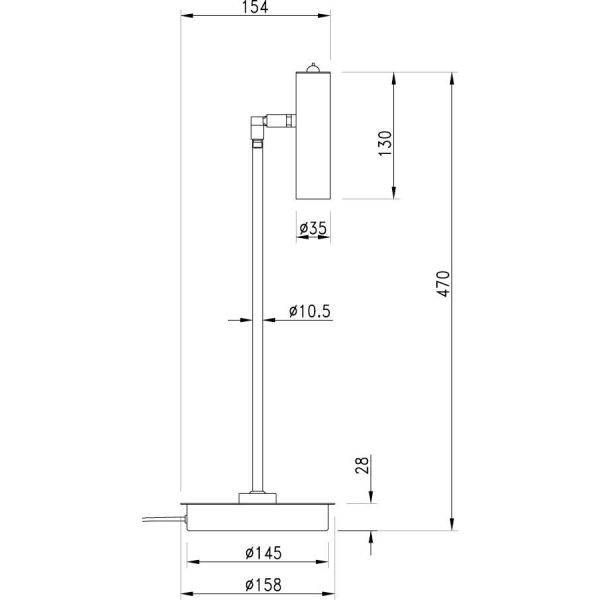 Artic Skrivbordslampa 52cm LED 6W 3000K Svart