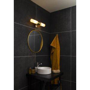 Cosenza Spegelbelysning 44cm med Uttag Matt Mässing IP44 