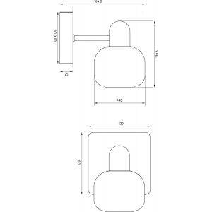 Messina Vägglampa Krom/Vit IP44 